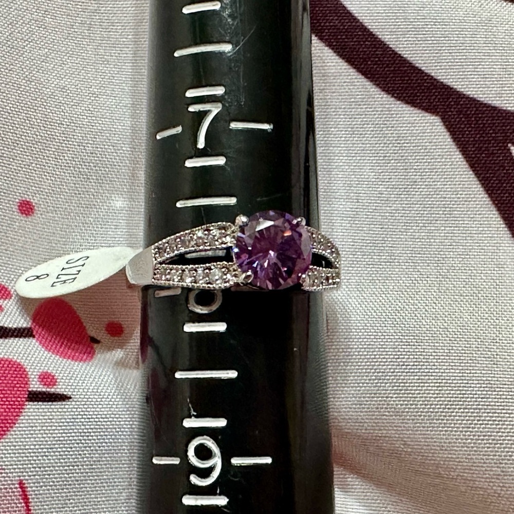Fragrant Jewels Purple Gem Silver Ring